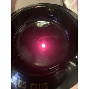 Vtg Harolds Club Reno for Fun Glass Amethyst 4.25" Ashtray Looks Black EUC